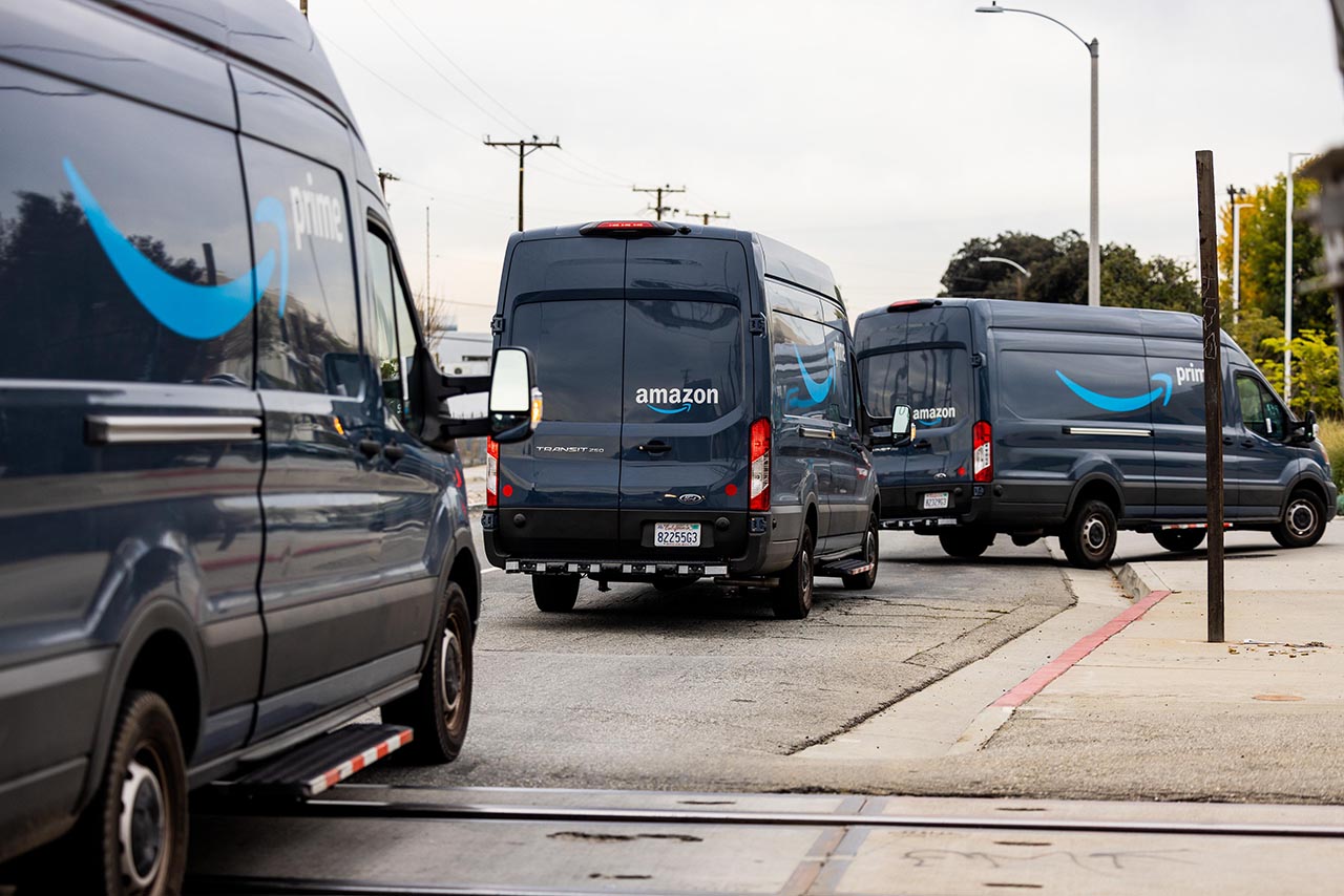 amazon vans at work